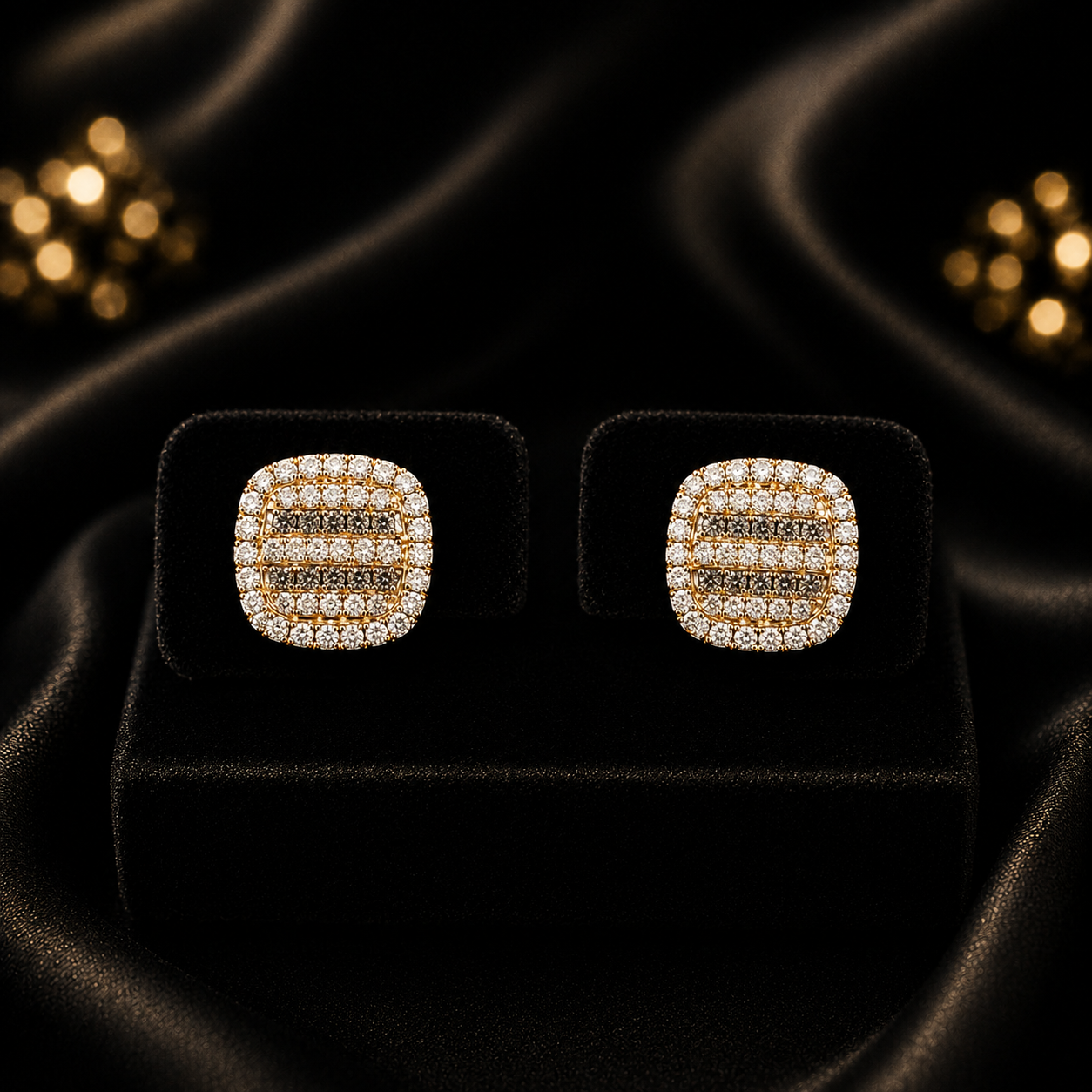 Golden Pavé Studs